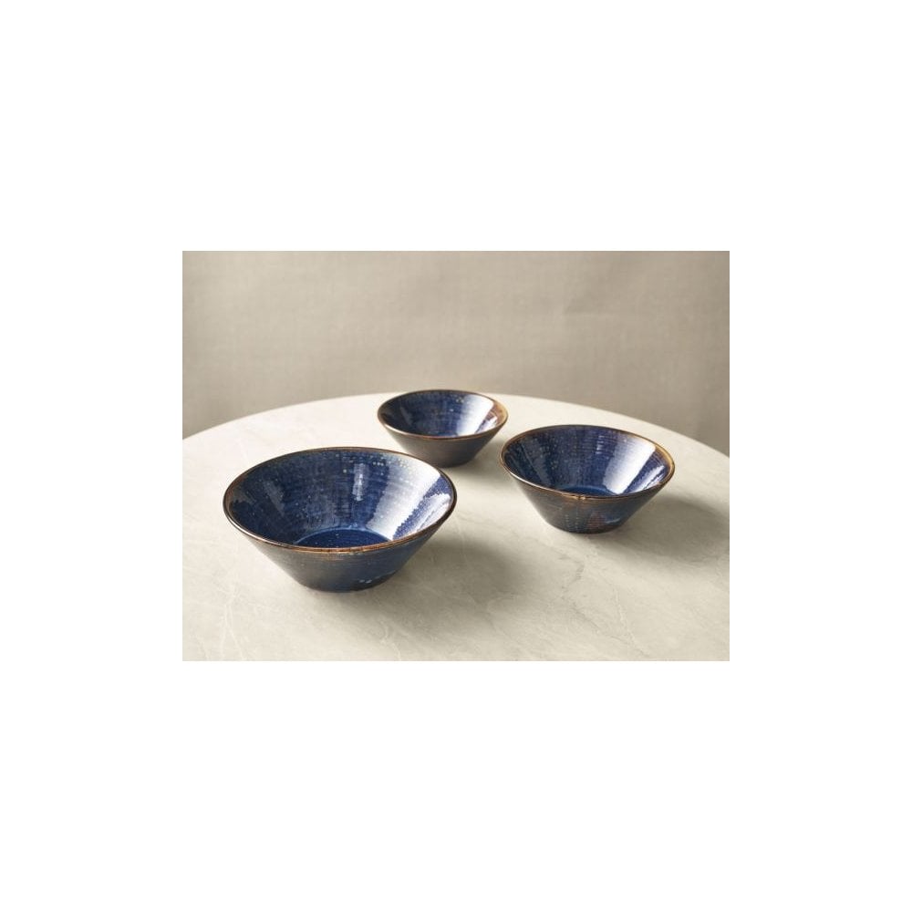 Terra Aqua Blue Vitrified Porcelain Conical Bowl 19.5cm - Image 2