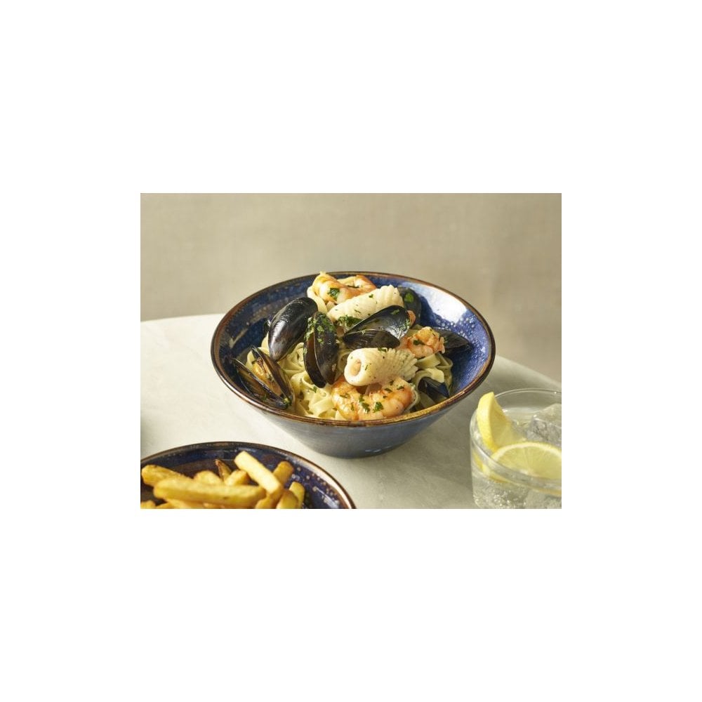 Terra Aqua Blue Vitrified Porcelain Conical Bowl 19.5cm - Image 3