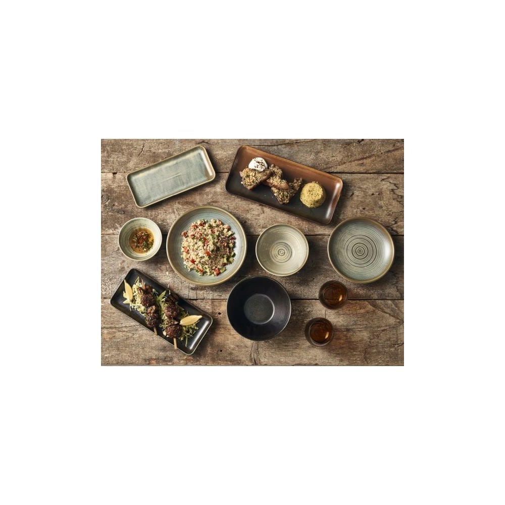 Terra Matt Grey Vitrified Porcelain Conical Bowl 16cm - Image 2