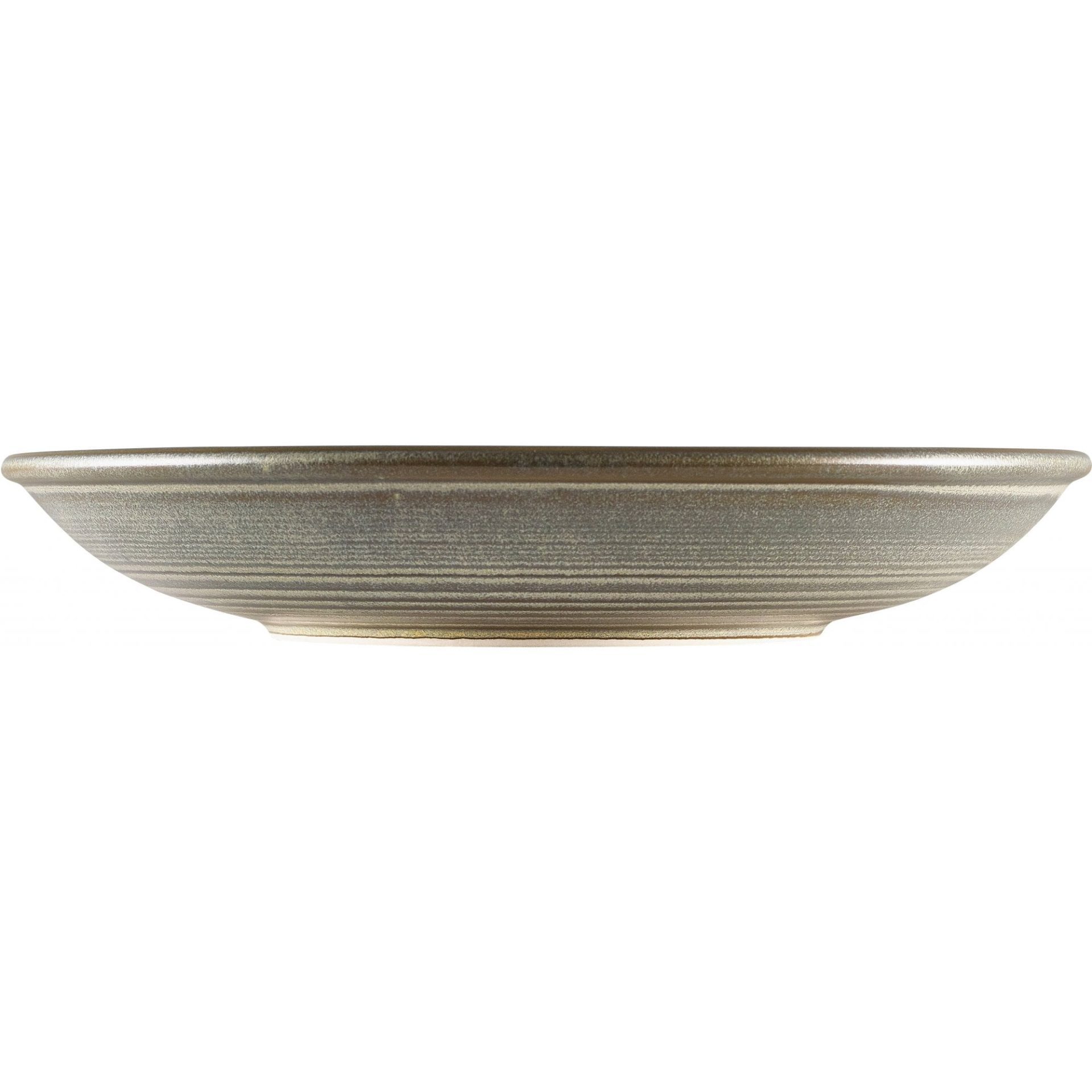 Terra Matt Grey Vitrified Porcelain Deep Coupe Plate 28cm - Image 2