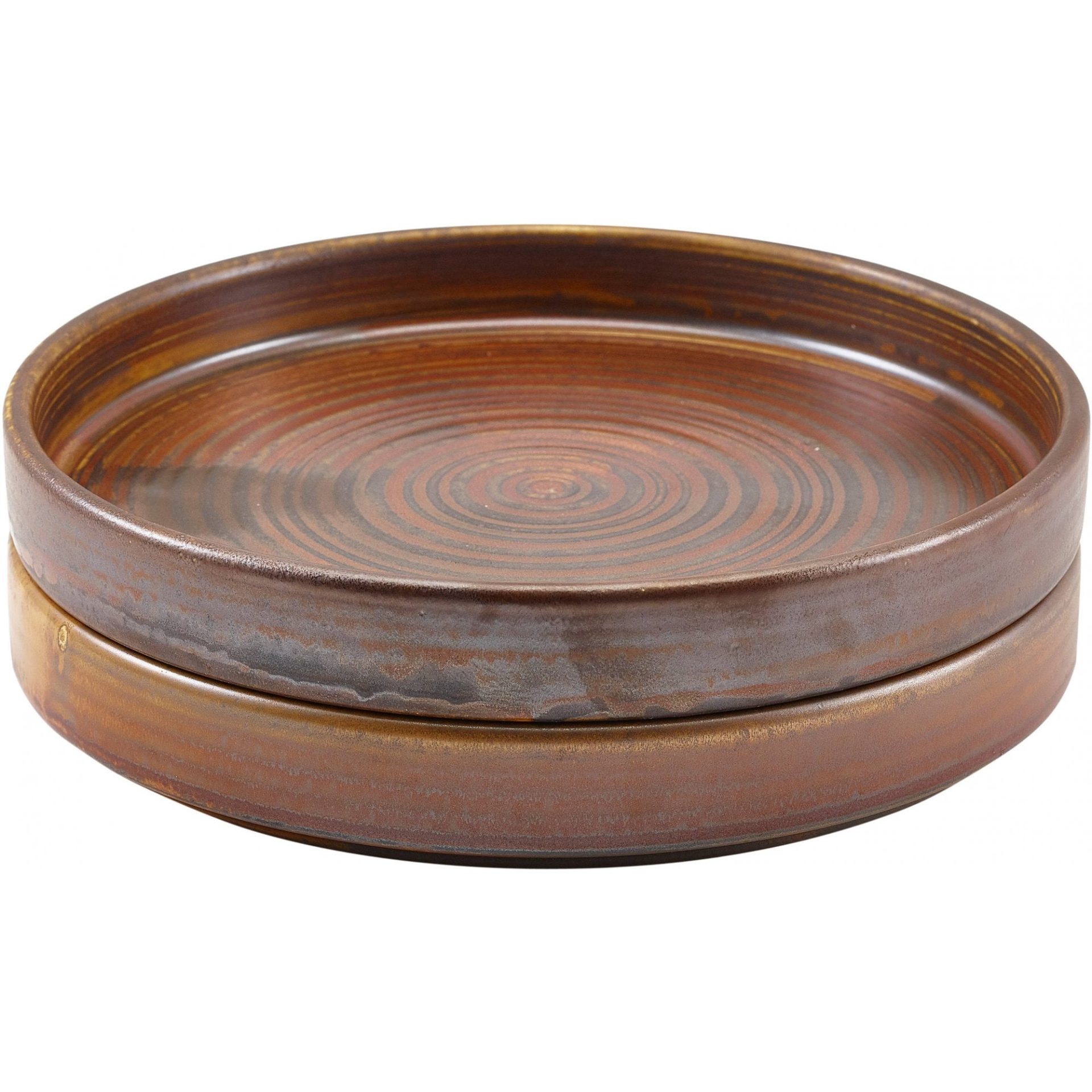 Terra Rustic Copper Vitrified PorcelainPresentation Plate 18cm - Image 2