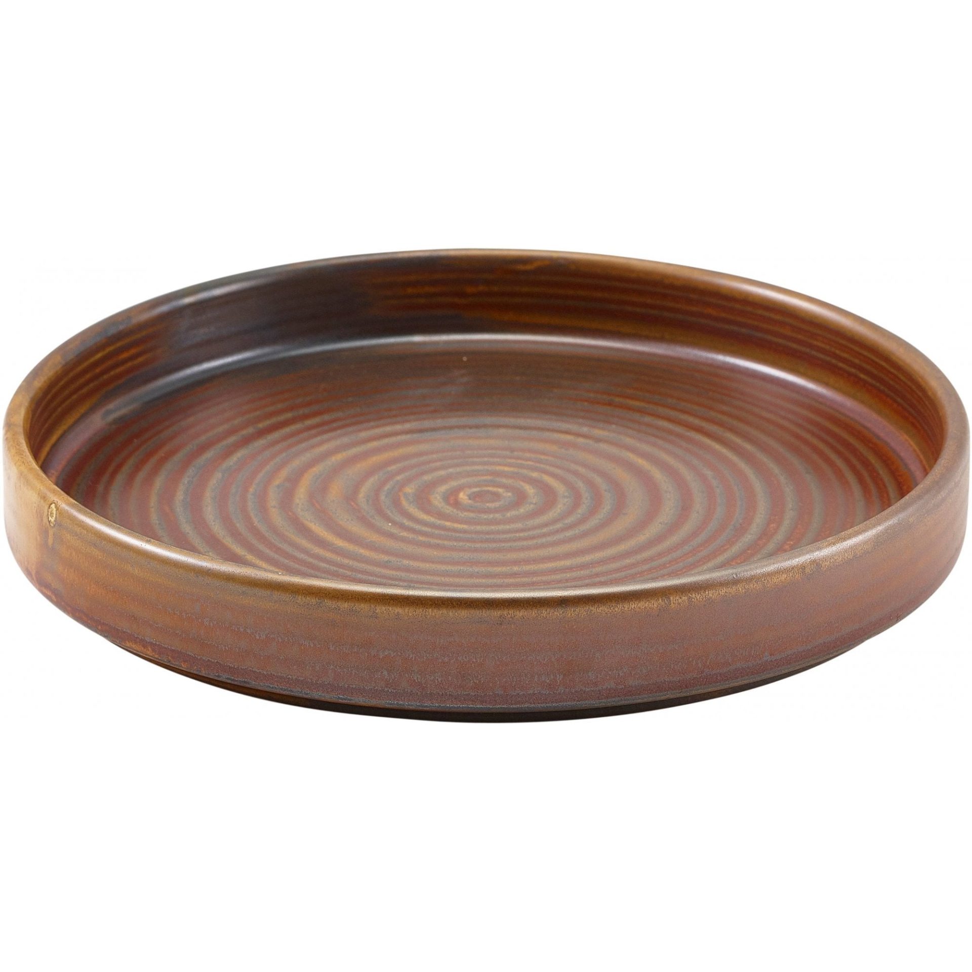 Terra Rustic Copper Vitrified PorcelainPresentation Plate 18cm - Image 3