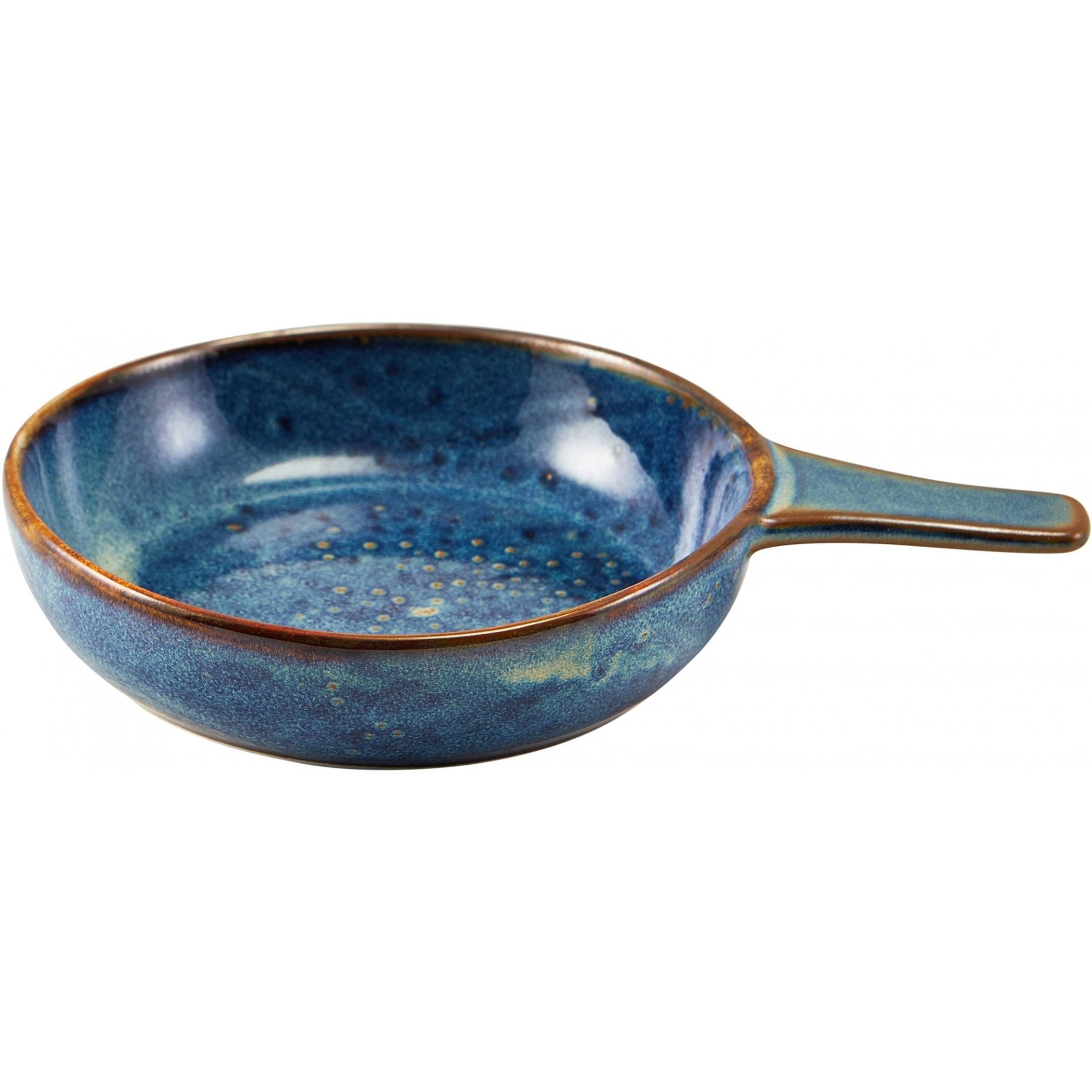 Terra Aqua Blue Vitrified Porcelain Presentation Pan 15.5cm