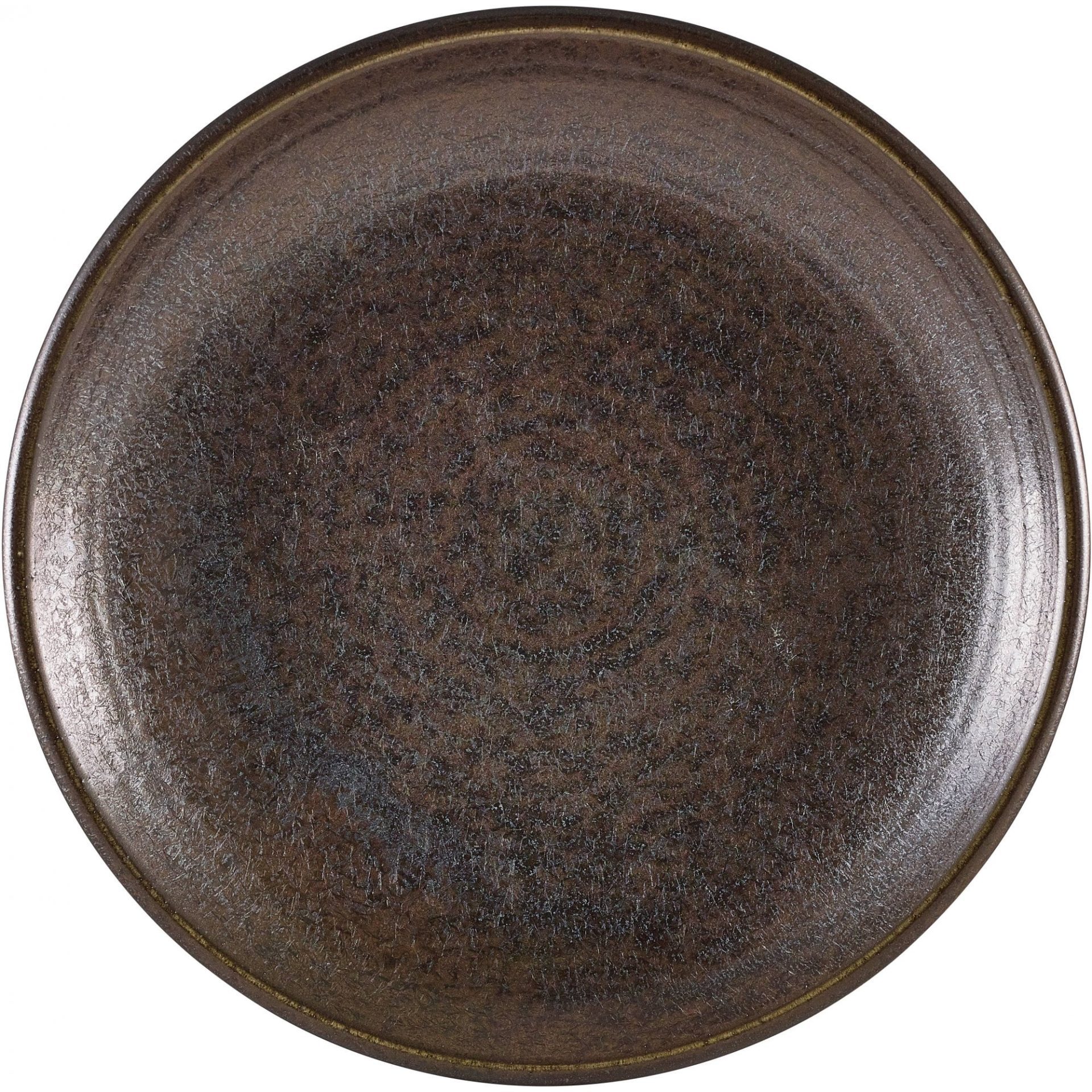 Terra Black Vitrified Porcelain Deep Coupe Plate 25cm