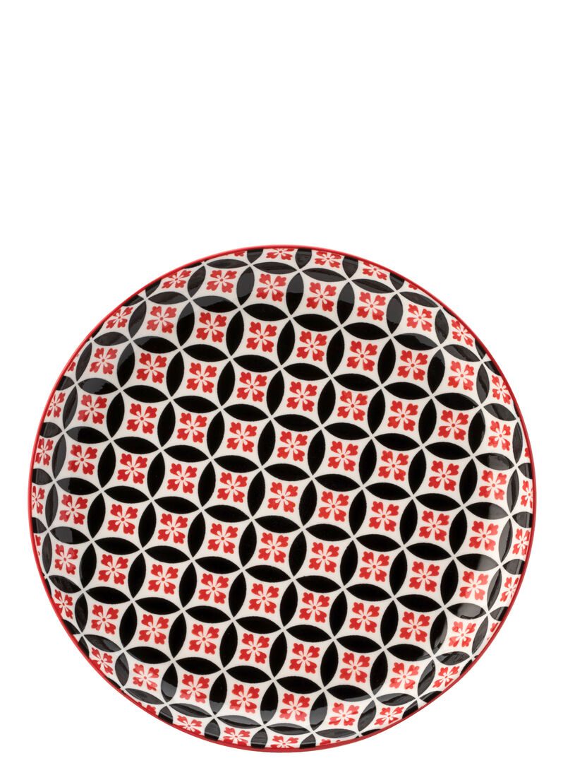 Cadiz Red & Black Plate 8" (20cm)