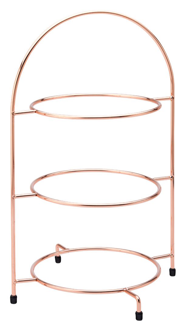 Copper 3 Tier Plate Stand 17" (43cm)