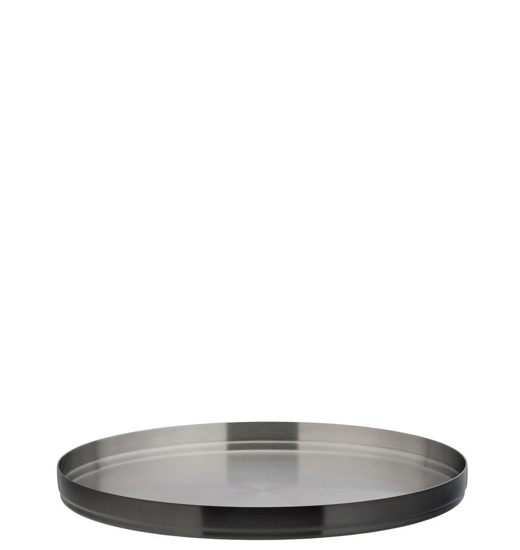 Brushed Black Round Plate 9" (23cm)