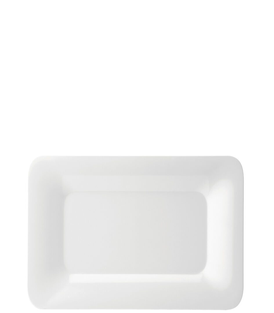 Melamine Rectangular Rimmed Plate 14 x 10"