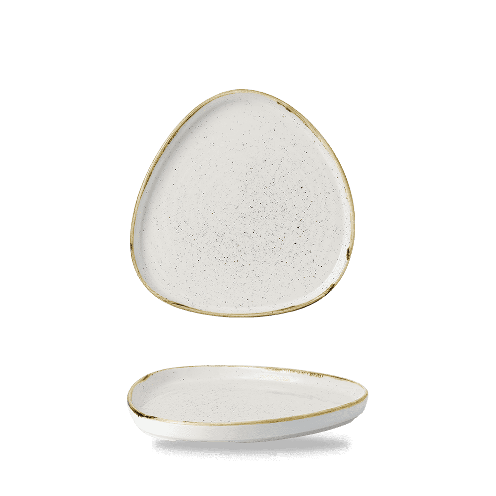 Stonecast Barley White Triangle Walled Chefs Plate 20cm