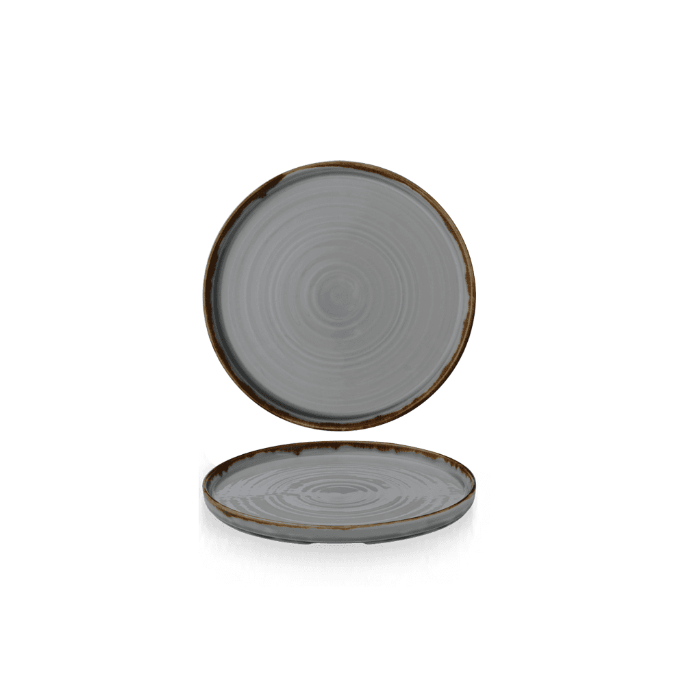 Harvest Grey Walled Plate 8.67"