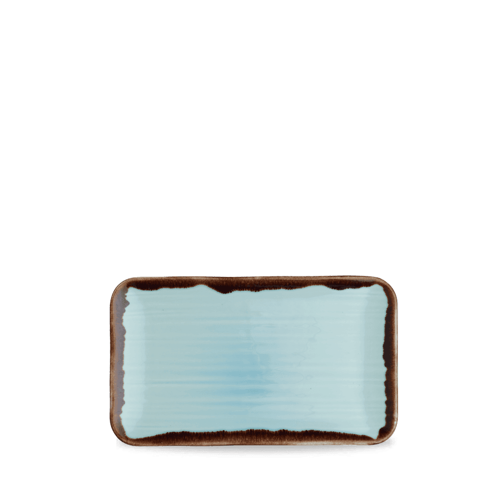 Harvest Turquoise Organic Rectangular Plate 10.6X6.3"