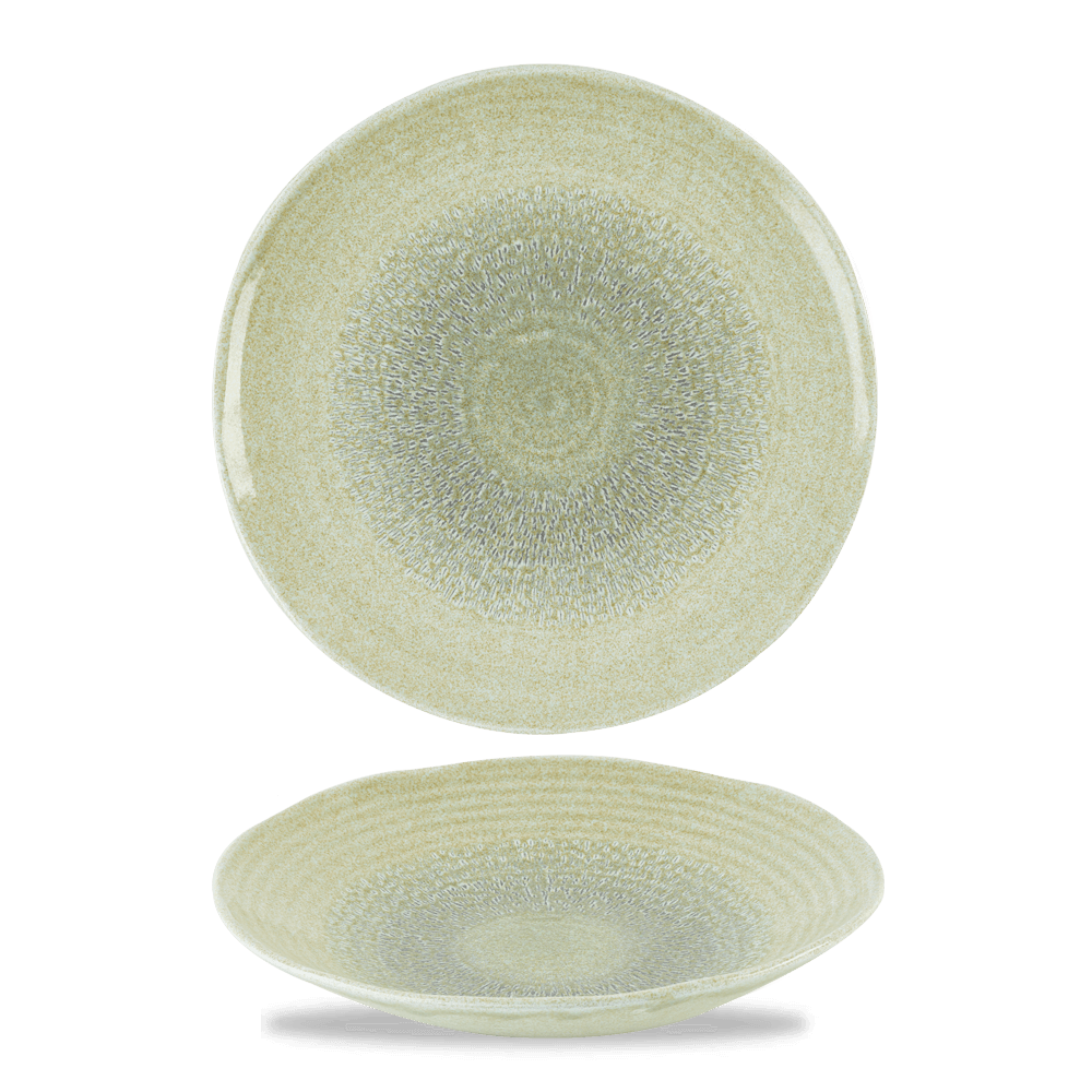 Harvest Grain Speckle Green Organic Coupe Bowl 11"