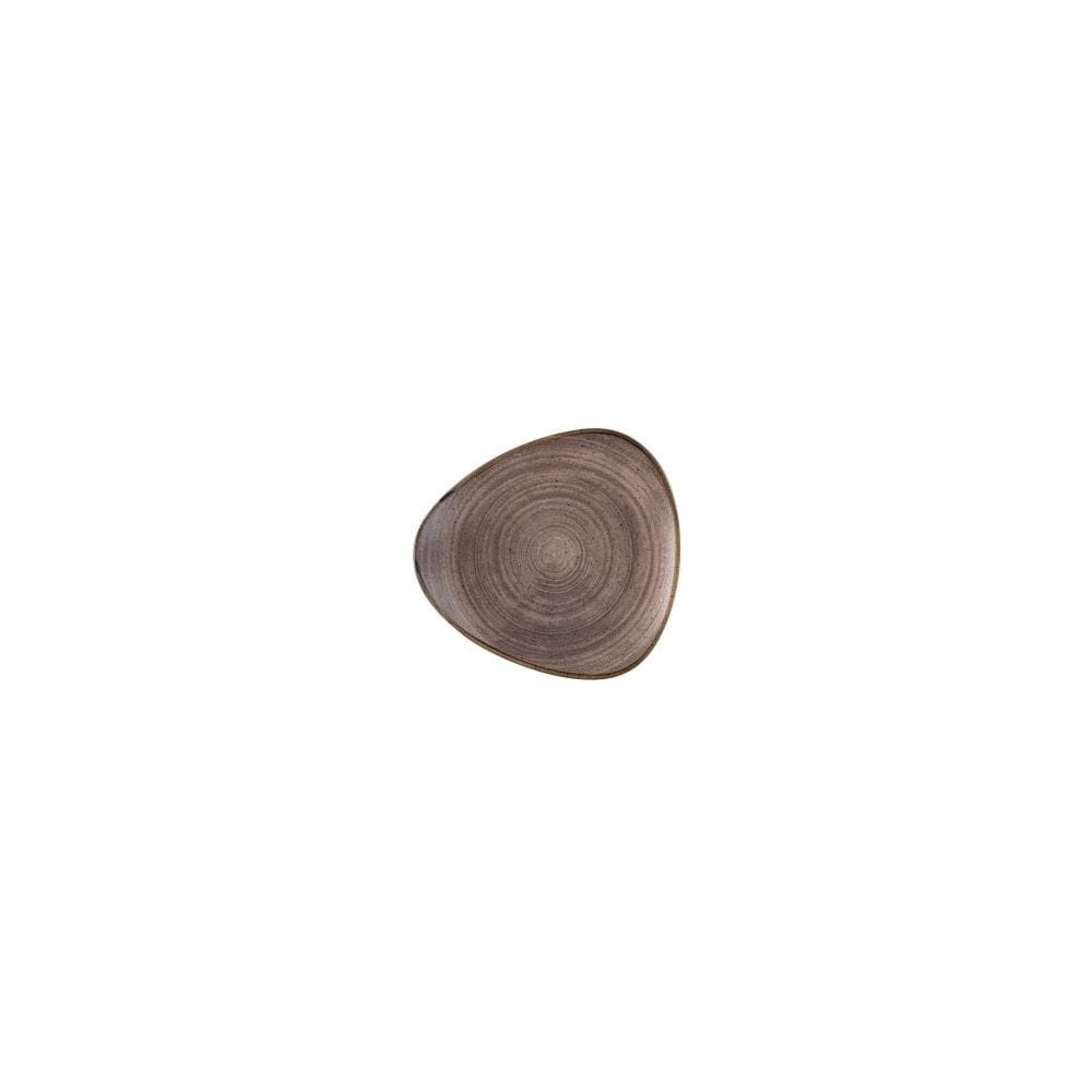 Stonecast Raw Brown Lotus Plate 9"