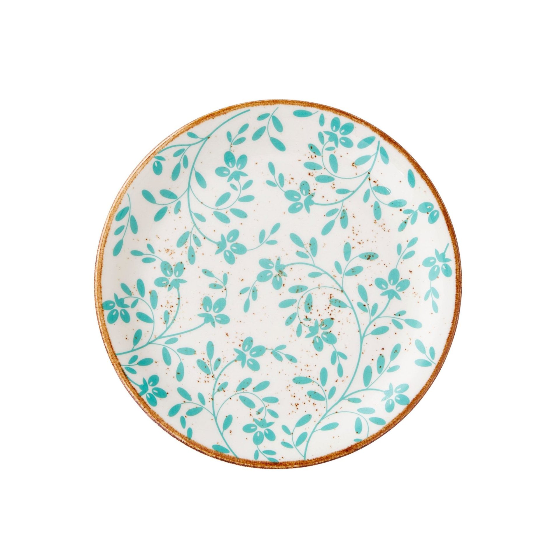 Flora Aqua Plate Coupe 20.25cm 8"