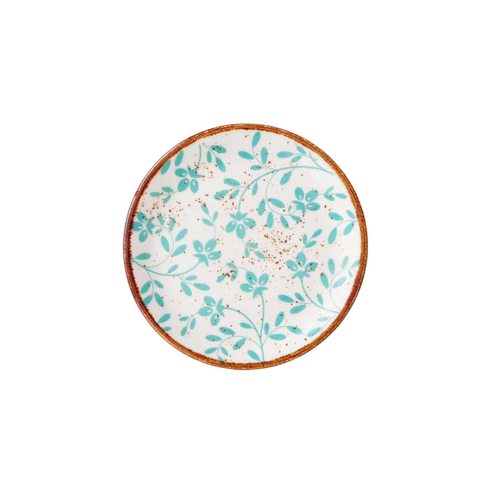 Flora Aqua Plate Coupe 15.25cm 6"