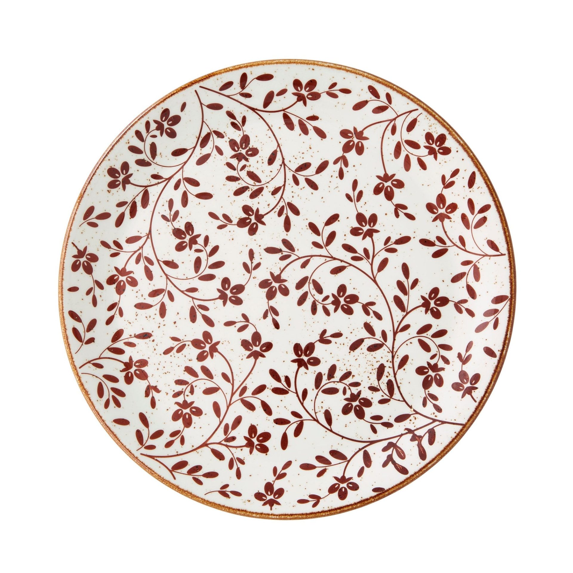 Flora Brown Plate Coupe 28cm 11"