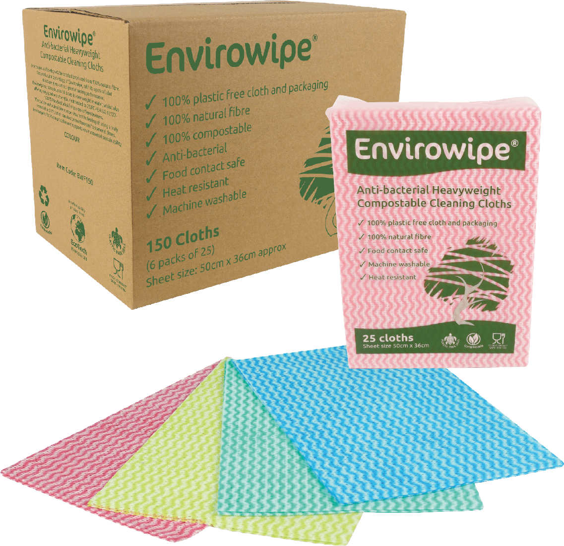 Blue Envirowipe Cleaning Cloth 50x36cm - Image 2