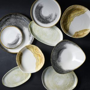 H'SPUN ACCENTS BLACK, TIDE GOLD, EROSION H'SPUN ACCENTS BLACK, TIDE GOLD, EROSION