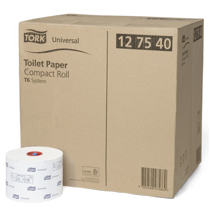 Mid-Size Toilet Roll Universal 1 ply 135m
