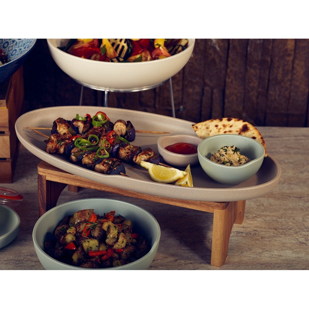 White Copenhagen Oval Melamine Deep Dish 55 x 27.5 x 7.5cm - Image 3