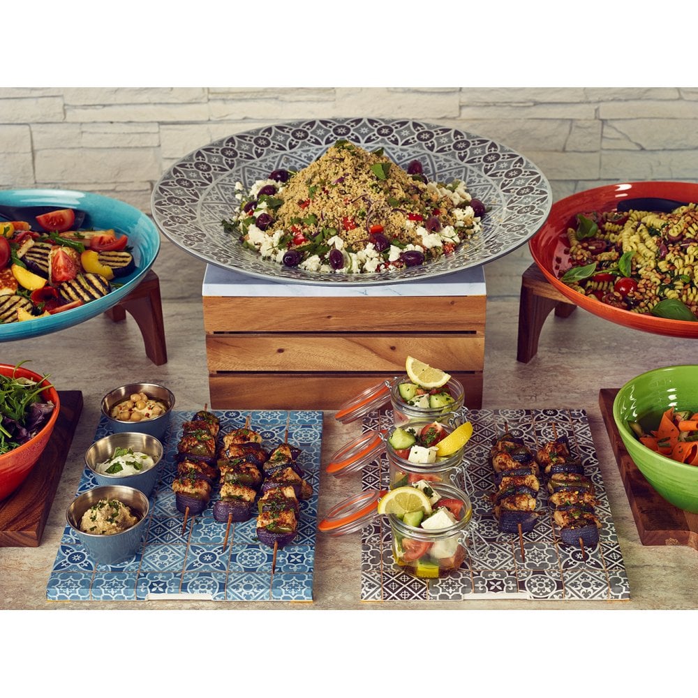 Blue Marrakesh Melamine GN1/2 Slab 32.5 x 26.5cm - Image 3