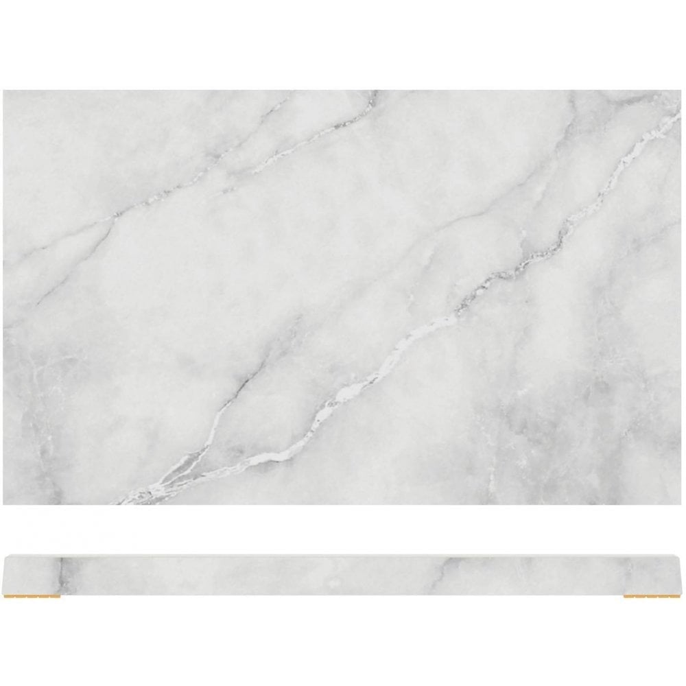 White Marble Agra Melamine GN1/3 Slab 32.5 x 17.6cm