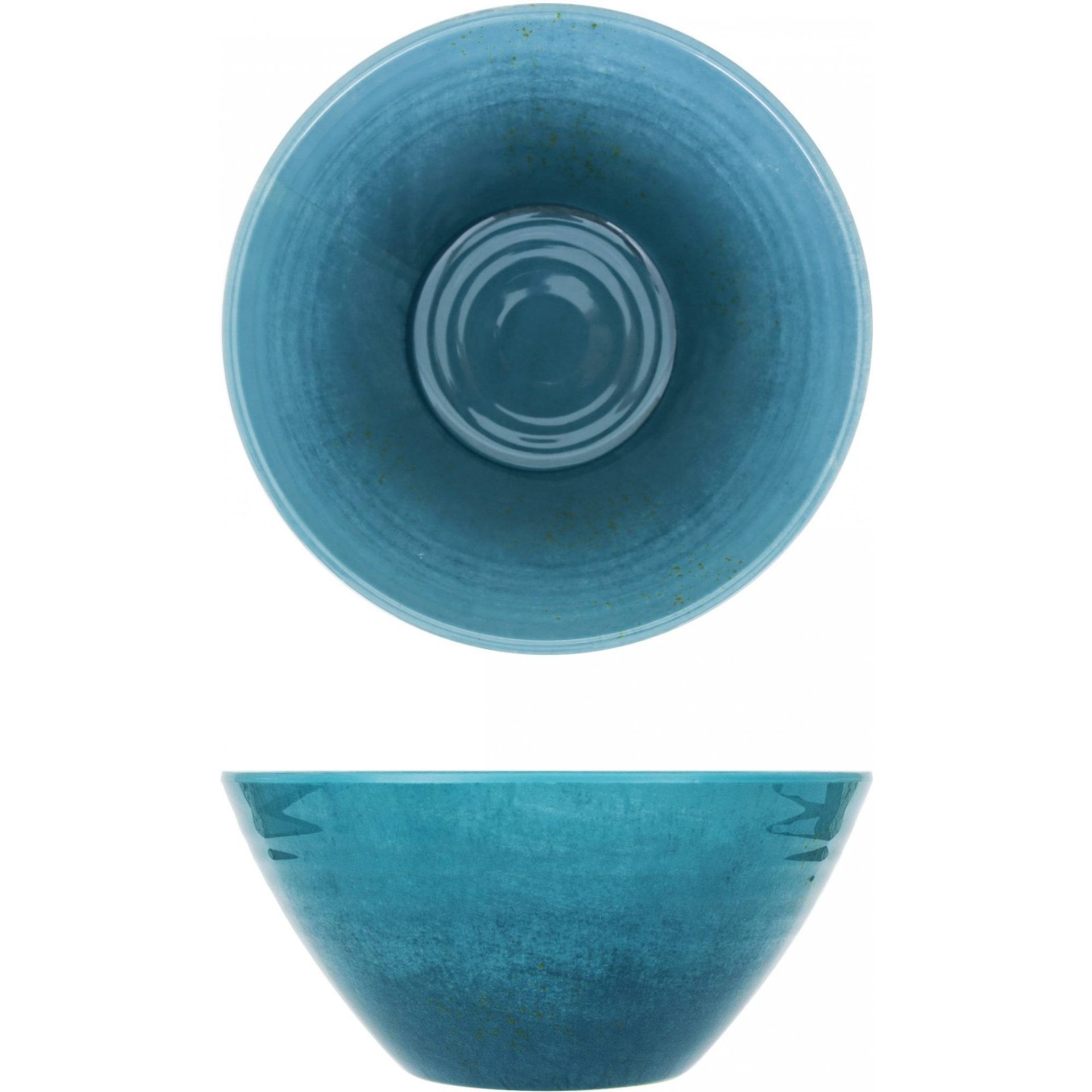 Light Blue Glazed Melamine Casablanca Bowl 20.5 x 9.5cm