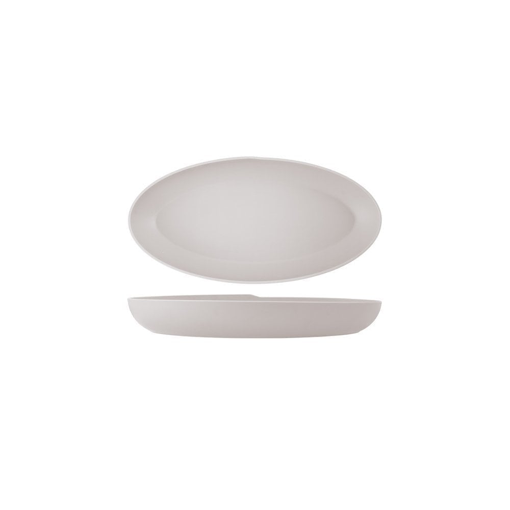 White Copenhagen Oval Melamine Deep Dish 55 x 27.5 x 7.5cm