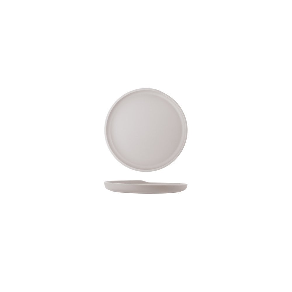 White Copenhagen Round Melamine Plate 22.5Cm