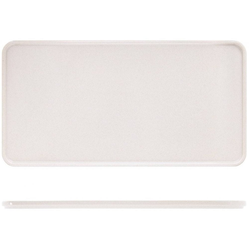 White Tokyo Melamine Bento Box Lid 34.8 X 18Cm
