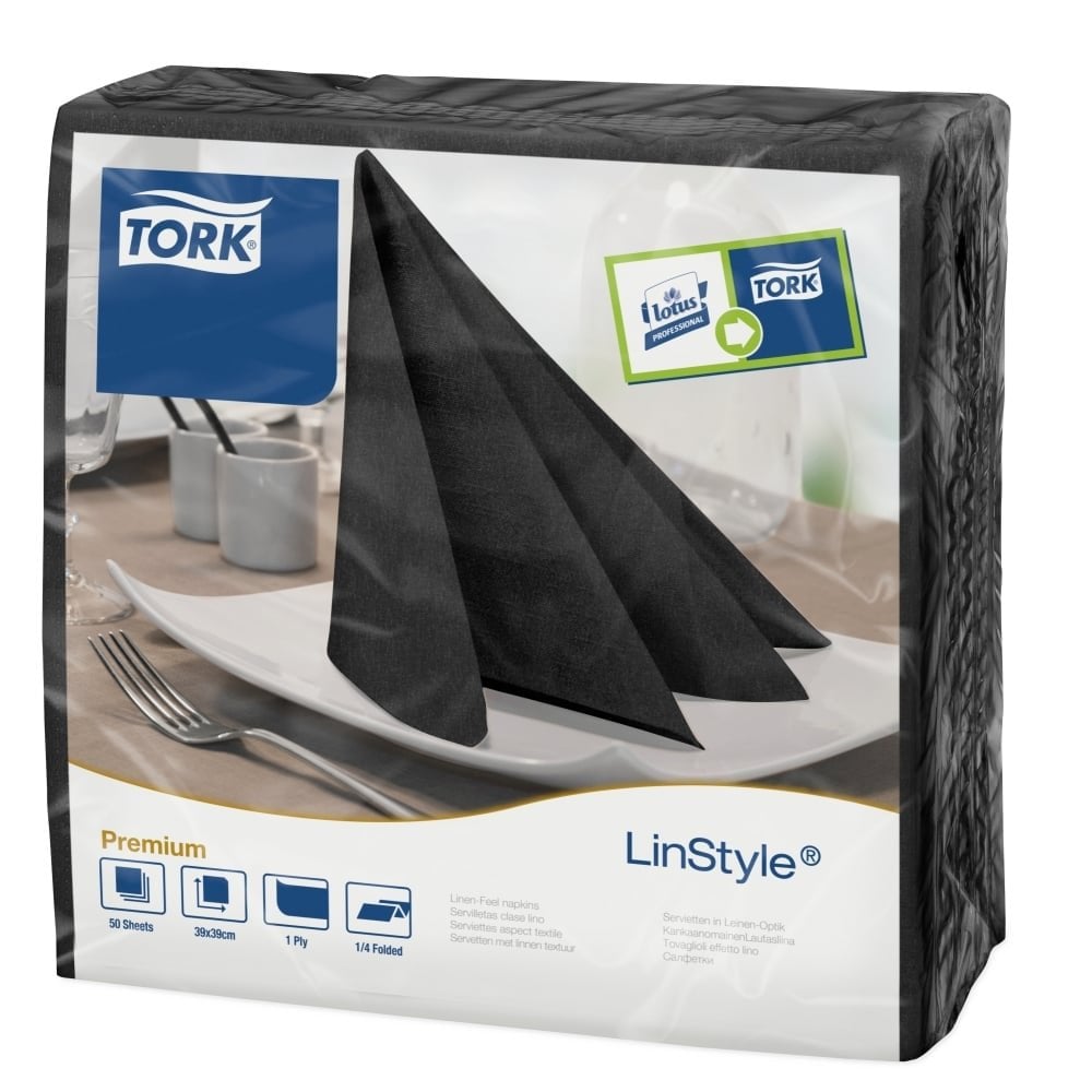 LinStyle Black Dinner Napkin - Image 2