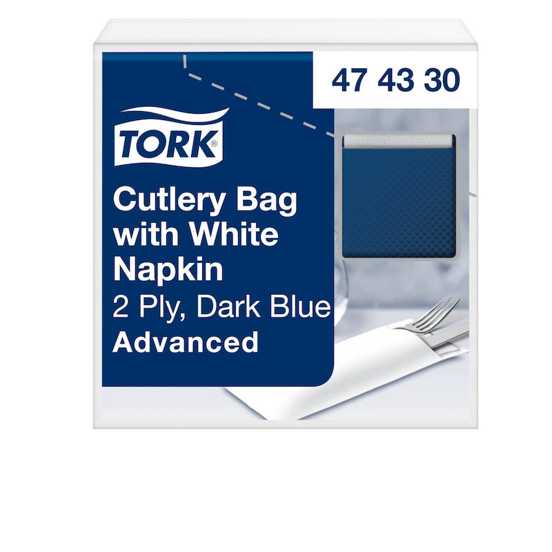 Dark Blue High Quality Cutlery Bag Napkin