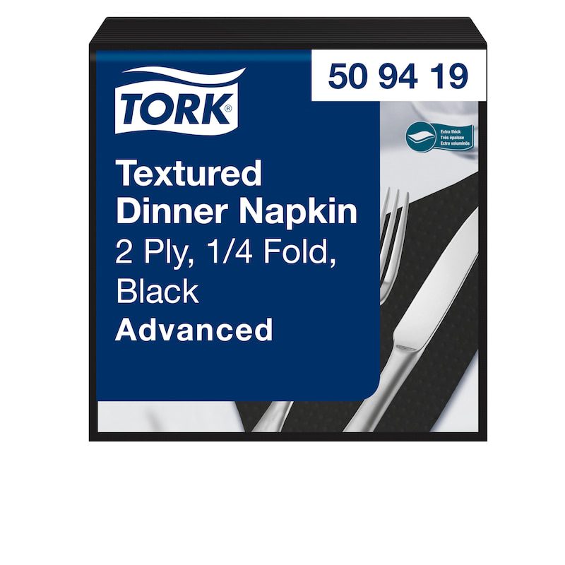Black Textured Dinner Napkin