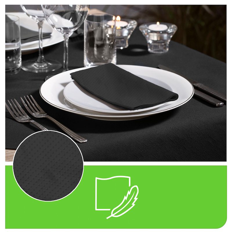 Black Textured Dinner Napkin - Image 2