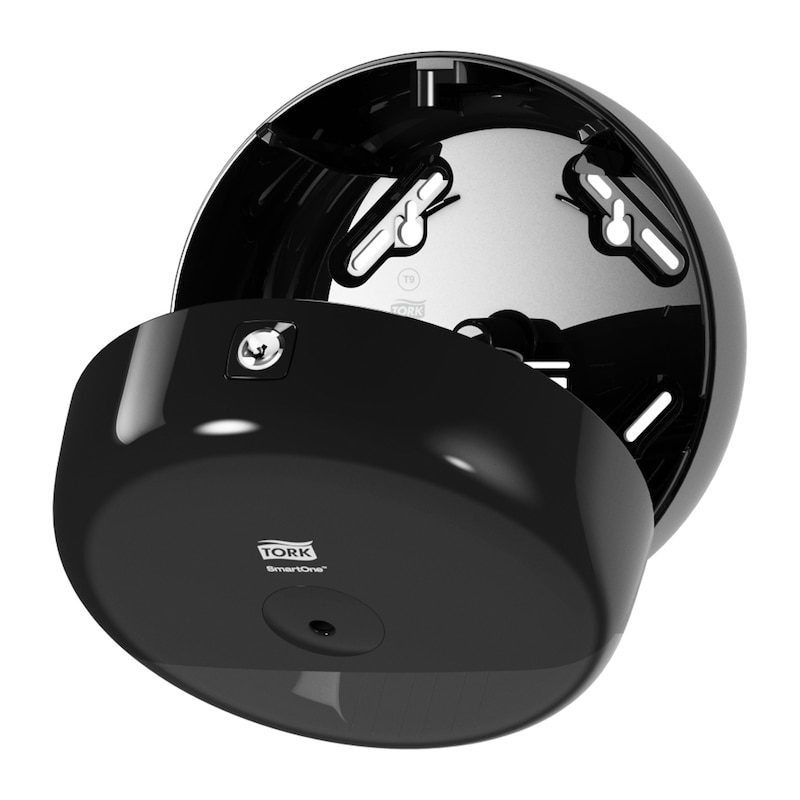 SmartOne® Mini Toilet Paper Roll Dispenser Black T9 - Image 2