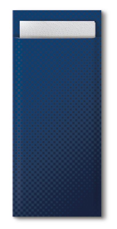 Dark Blue High Quality Cutlery Bag Napkin - Image 2