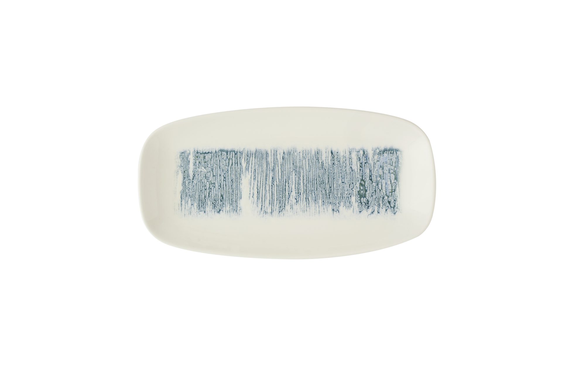 Inked Lyra Blue Oblong Plate 11 3/4 X 6"