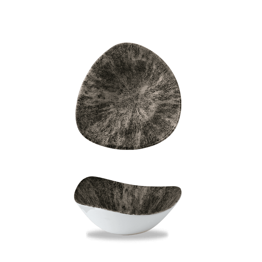 Stone Quartz Black Lotus Bowl 7"