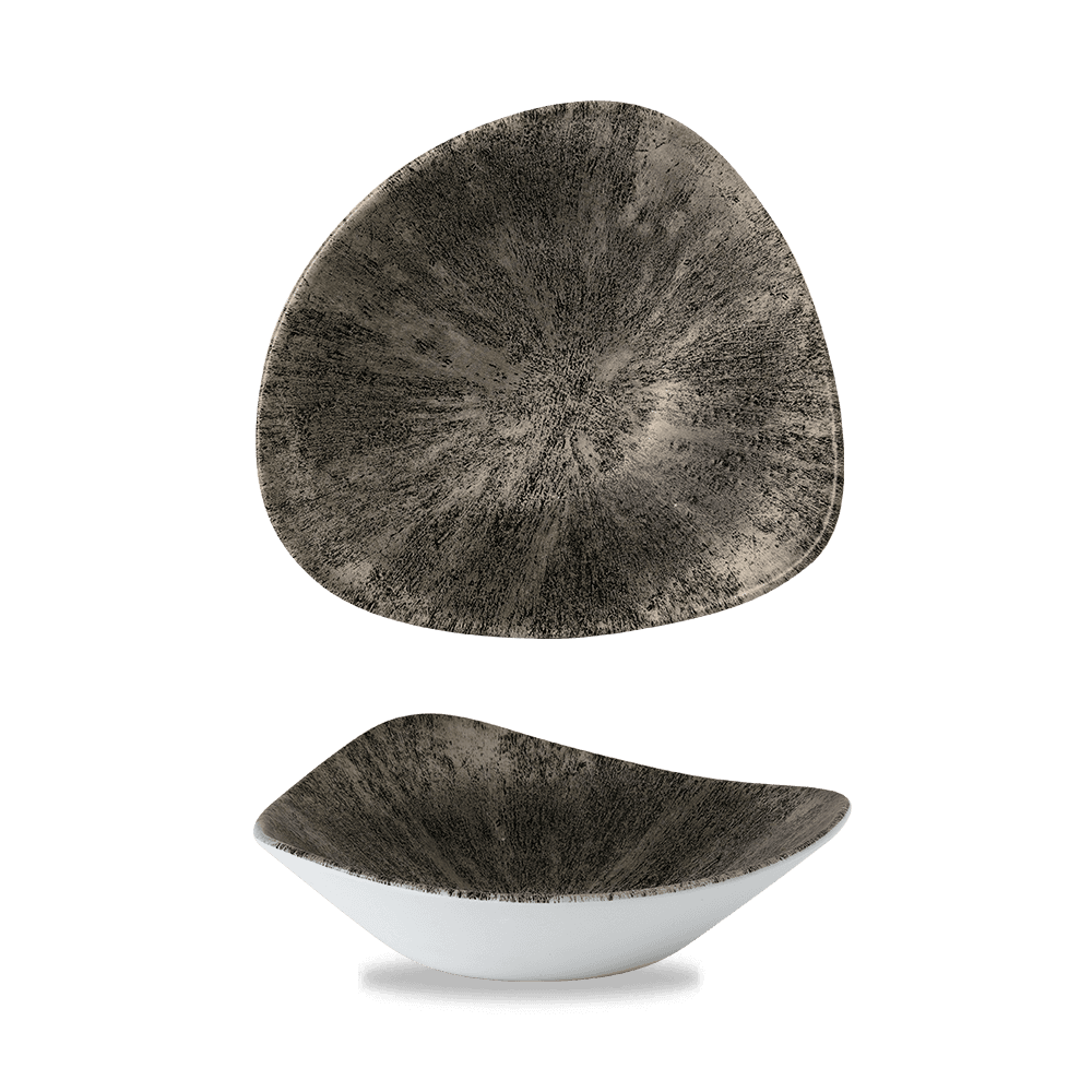 Stone Quartz Black Lotus Bowl 9"