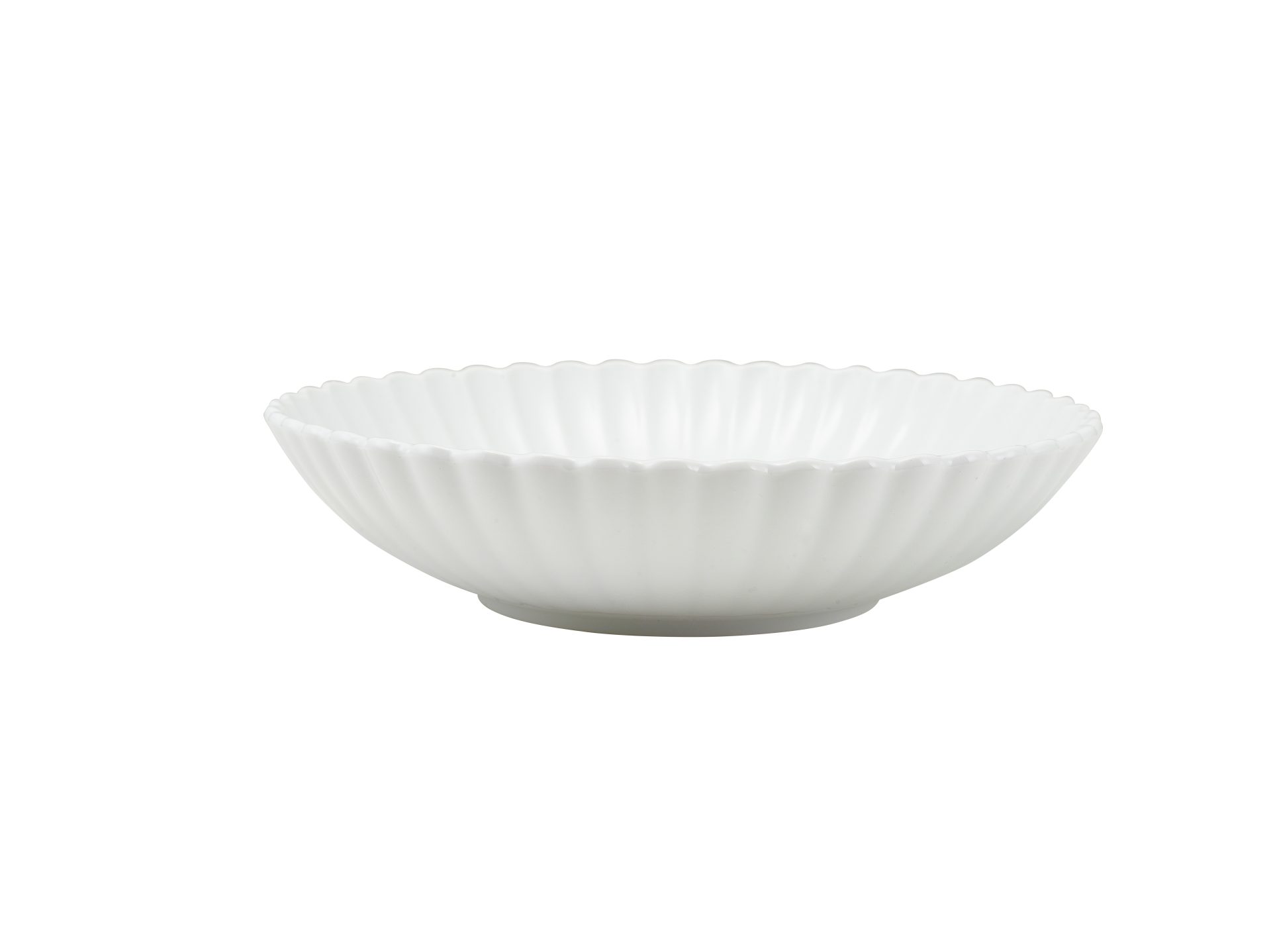 Incise Porcelain Scalloped Coupe Bowl 23cm