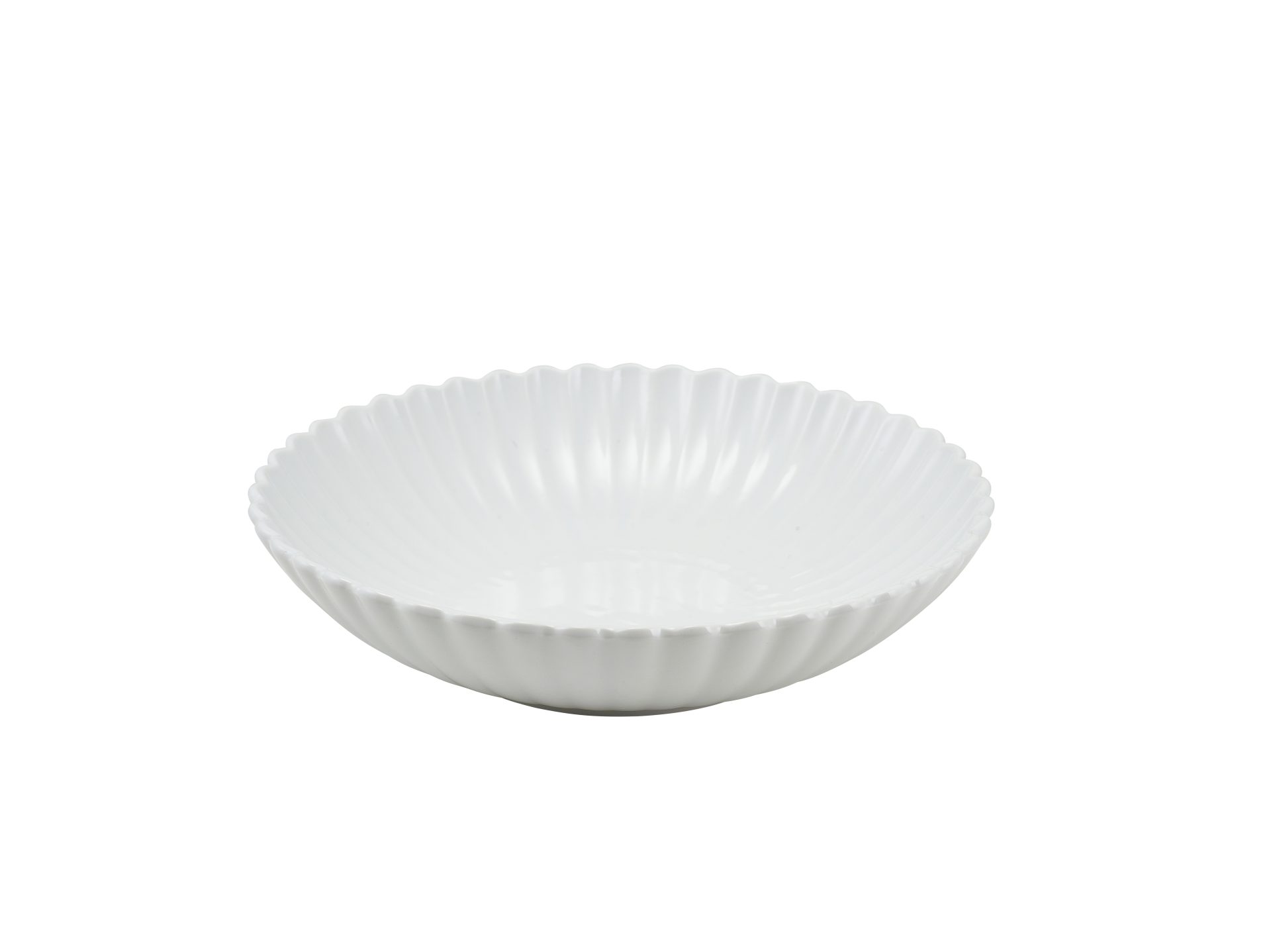 Incise Porcelain Scalloped Coupe Bowl 23cm - Image 2