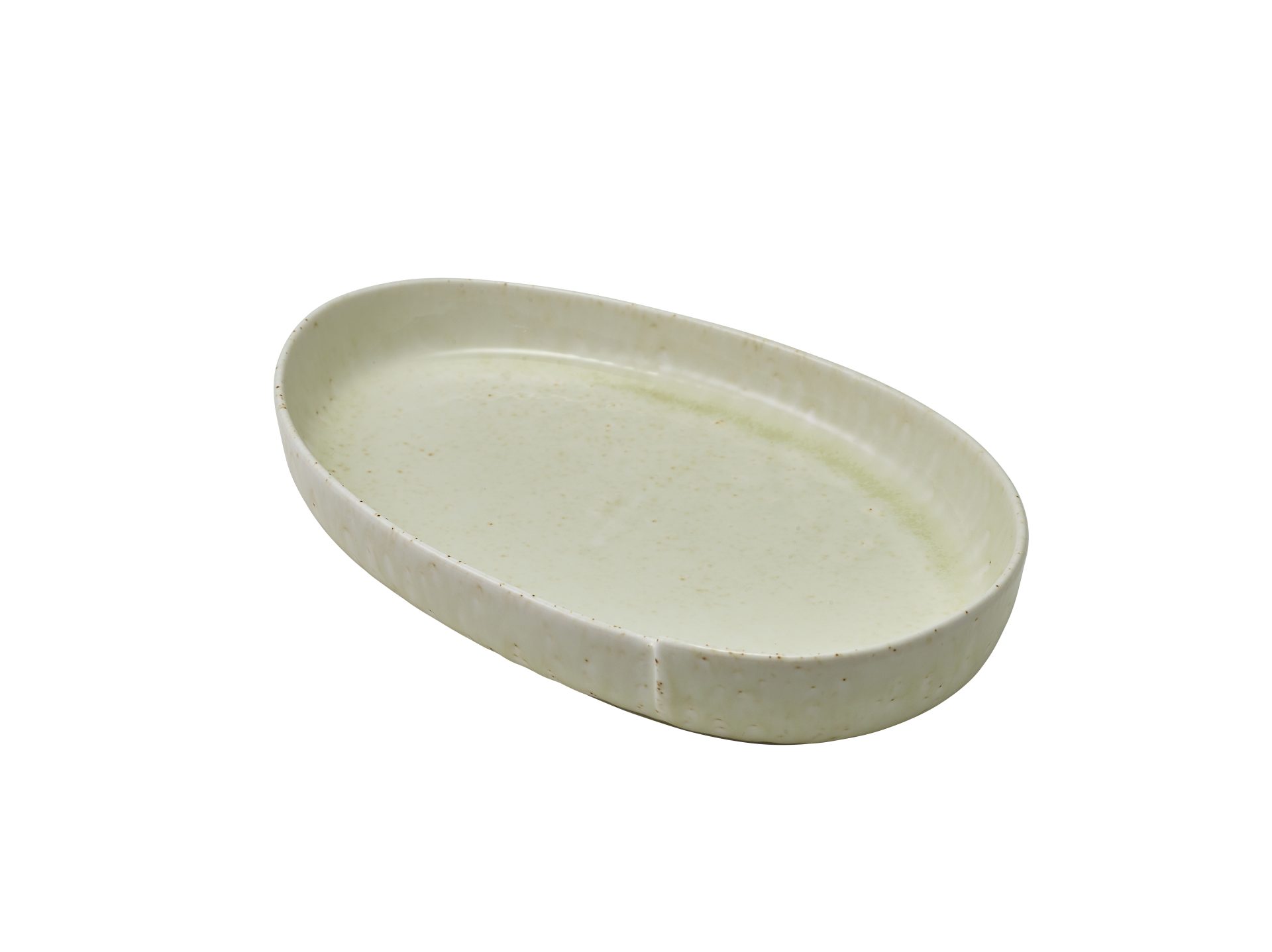 Kozo Porcelain Shiro Oval Plate 28cm