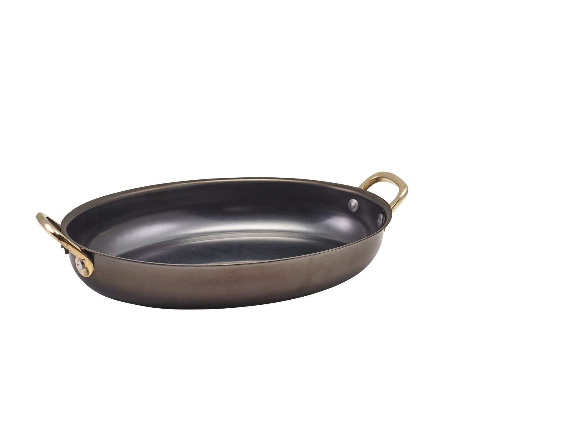 Black Vintage Steel Oval Dish 24.5 x 17.5cm