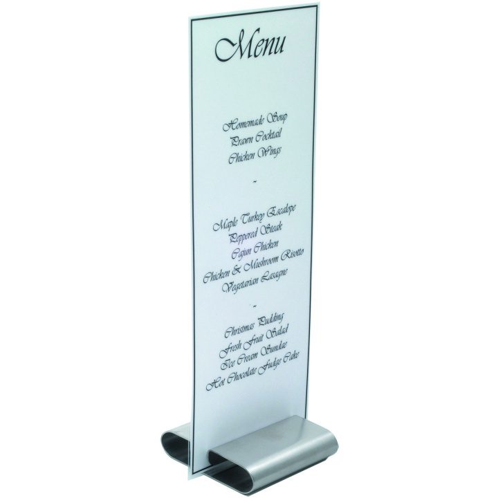 Stainless Steel Menu Stand | IG Group UK