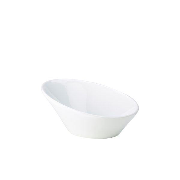 Porcelain Oval Sloping Bowl 16cm/ 6.25"