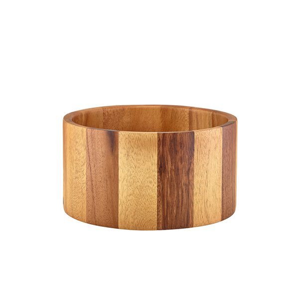 Acacia Wood Straight Sided Bowl 22.5 x 12cm