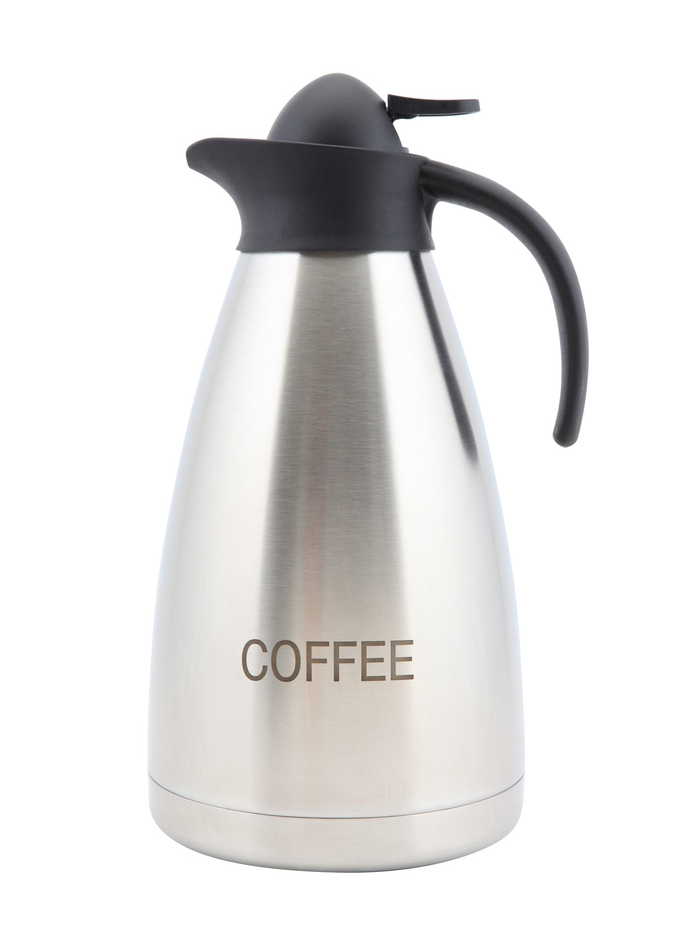 Coffee Inscribed Stainless Steel Contemporary Vac. Jug