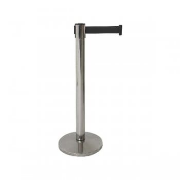 Genware Barrier Post - Retractable Black Belt