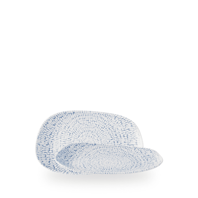 Cascade Indigo Opal Organic Oblong Plate 22X13cm