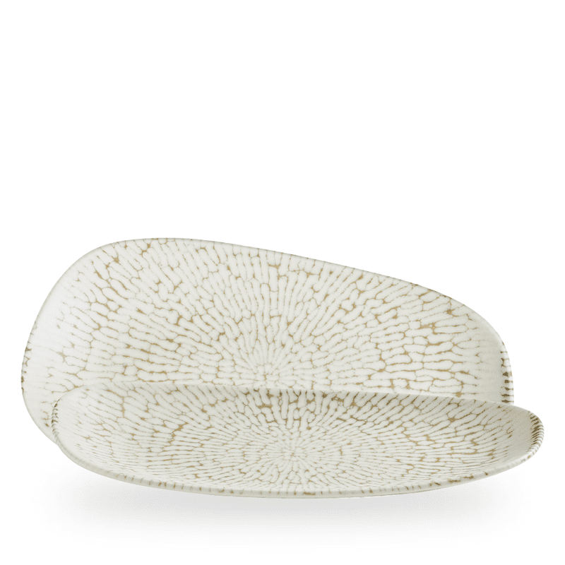 Cascade Taupe Opal Organic Oblong Plate 35 X 18.5cm